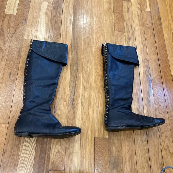 Marc by Marc Jacobs Womens Leather Back Zip Tall Boot Black Size EUR 37 Us 6.5. - Picture 3 of 6